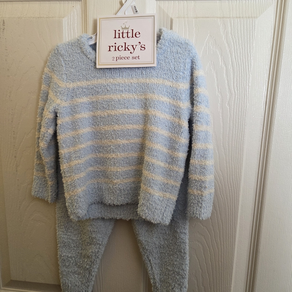 Cozy Blue and Cream Kids Matching Set